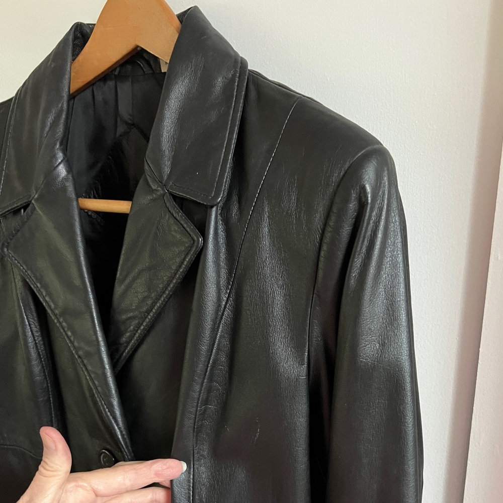 Soft Leather Women’s Black Jacket  M